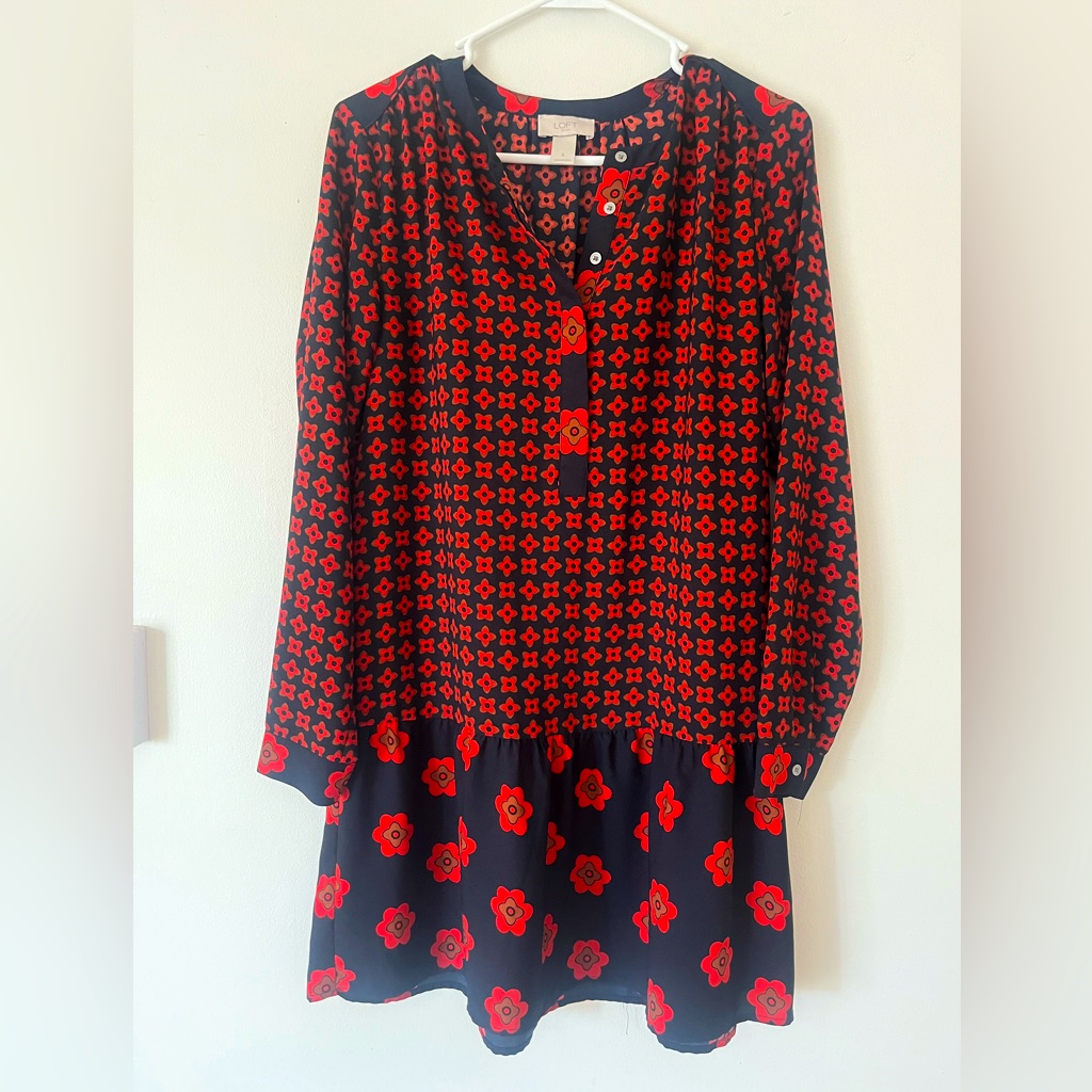 Beautiful Loft Floral Dress, Size Small